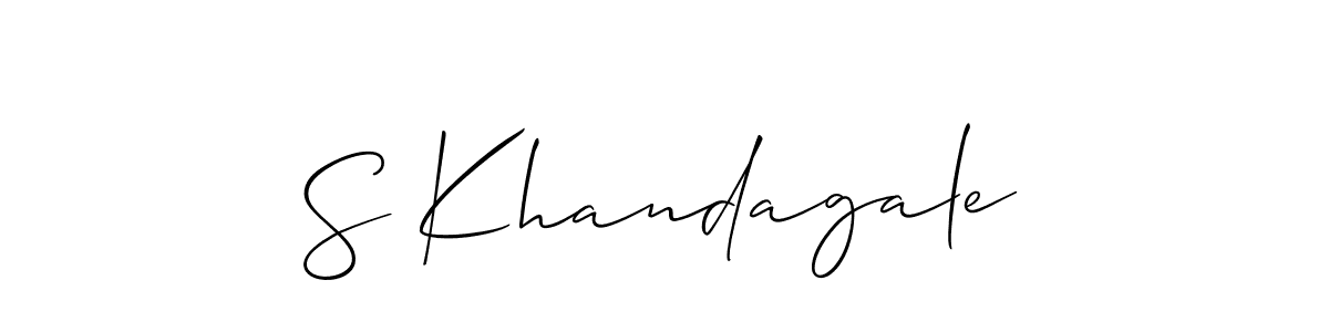 S Khandagale stylish signature style. Best Handwritten Sign (Allison_Script) for my name. Handwritten Signature Collection Ideas for my name S Khandagale. S Khandagale signature style 2 images and pictures png