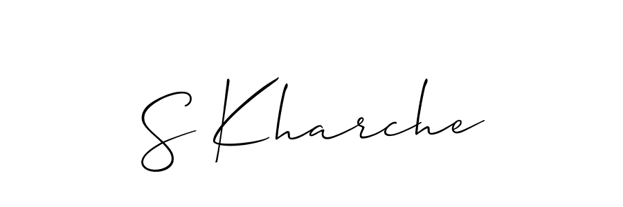 Also we have S Kharche name is the best signature style. Create professional handwritten signature collection using Allison_Script autograph style. S Kharche signature style 2 images and pictures png