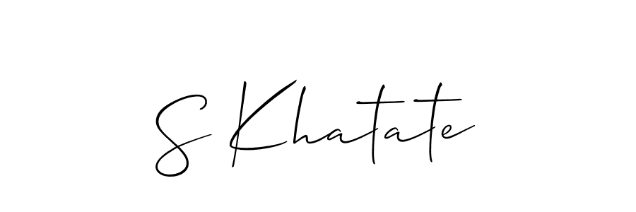 How to make S Khatate name signature. Use Allison_Script style for creating short signs online. This is the latest handwritten sign. S Khatate signature style 2 images and pictures png