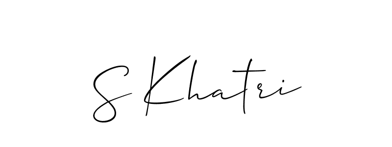 The best way (Allison_Script) to make a short signature is to pick only two or three words in your name. The name S Khatri include a total of six letters. For converting this name. S Khatri signature style 2 images and pictures png