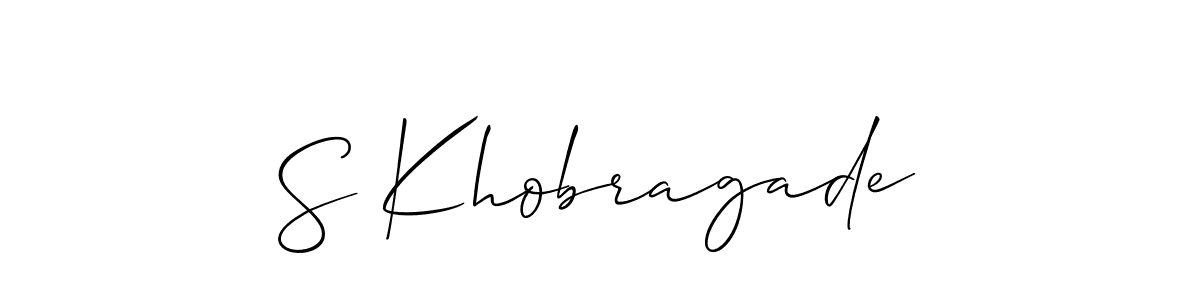 Make a beautiful signature design for name S Khobragade. With this signature (Allison_Script) style, you can create a handwritten signature for free. S Khobragade signature style 2 images and pictures png