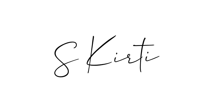 Create a beautiful signature design for name S Kirti. With this signature (Allison_Script) fonts, you can make a handwritten signature for free. S Kirti signature style 2 images and pictures png