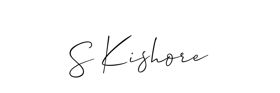 How to Draw S Kishore signature style? Allison_Script is a latest design signature styles for name S Kishore. S Kishore signature style 2 images and pictures png