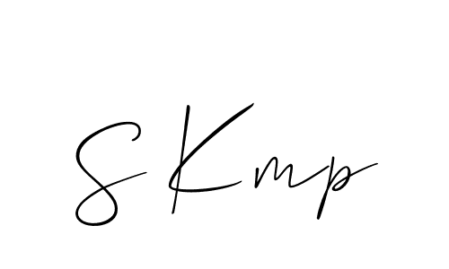 Make a beautiful signature design for name S Kmp. With this signature (Allison_Script) style, you can create a handwritten signature for free. S Kmp signature style 2 images and pictures png