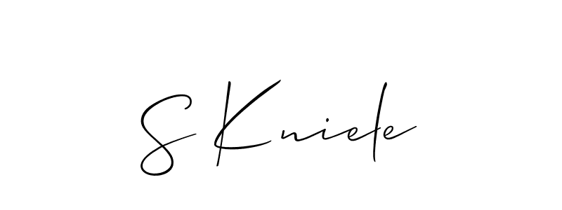 Create a beautiful signature design for name S Kniele. With this signature (Allison_Script) fonts, you can make a handwritten signature for free. S Kniele signature style 2 images and pictures png