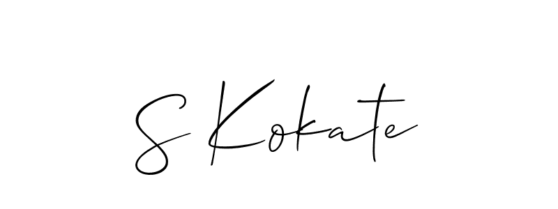 Also You can easily find your signature by using the search form. We will create S Kokate name handwritten signature images for you free of cost using Allison_Script sign style. S Kokate signature style 2 images and pictures png