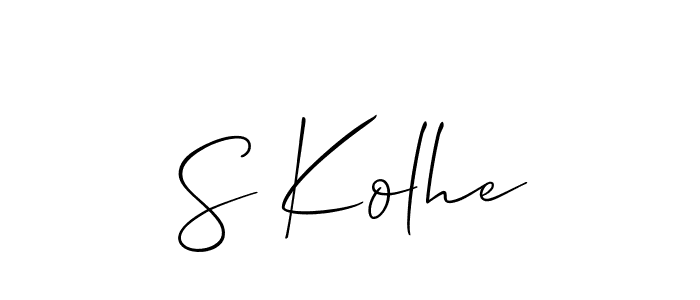 Use a signature maker to create a handwritten signature online. With this signature software, you can design (Allison_Script) your own signature for name S Kolhe. S Kolhe signature style 2 images and pictures png