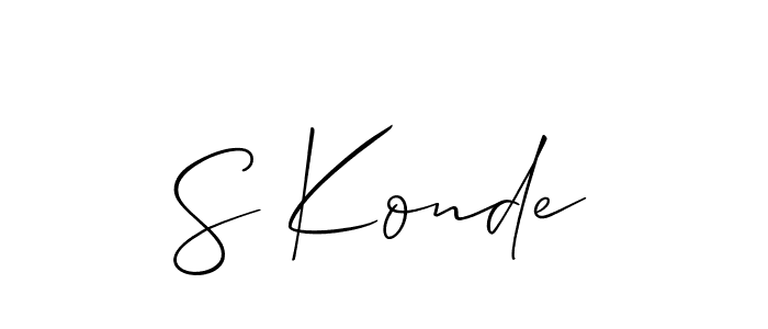 Best and Professional Signature Style for S Konde. Allison_Script Best Signature Style Collection. S Konde signature style 2 images and pictures png