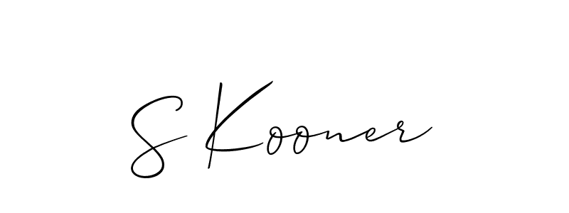 Best and Professional Signature Style for S Kooner. Allison_Script Best Signature Style Collection. S Kooner signature style 2 images and pictures png