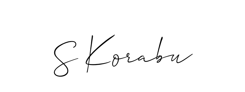 Check out images of Autograph of S Korabu name. Actor S Korabu Signature Style. Allison_Script is a professional sign style online. S Korabu signature style 2 images and pictures png