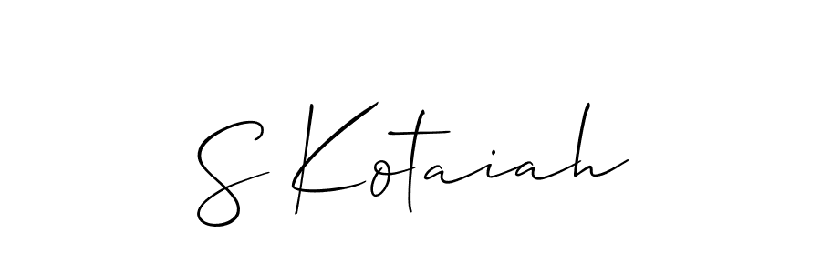 Similarly Allison_Script is the best handwritten signature design. Signature creator online .You can use it as an online autograph creator for name S Kotaiah. S Kotaiah signature style 2 images and pictures png