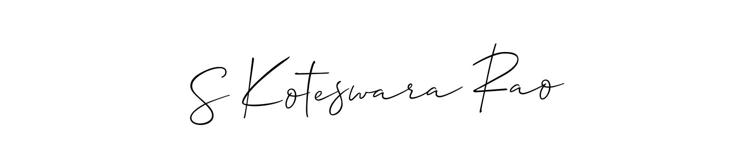 Best and Professional Signature Style for S Koteswara Rao. Allison_Script Best Signature Style Collection. S Koteswara Rao signature style 2 images and pictures png