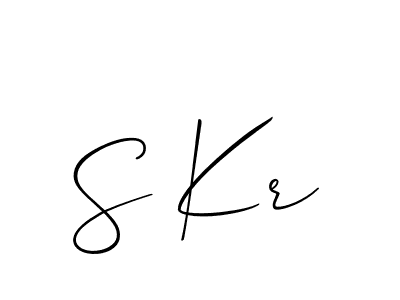 Use a signature maker to create a handwritten signature online. With this signature software, you can design (Allison_Script) your own signature for name S Kr. S Kr signature style 2 images and pictures png