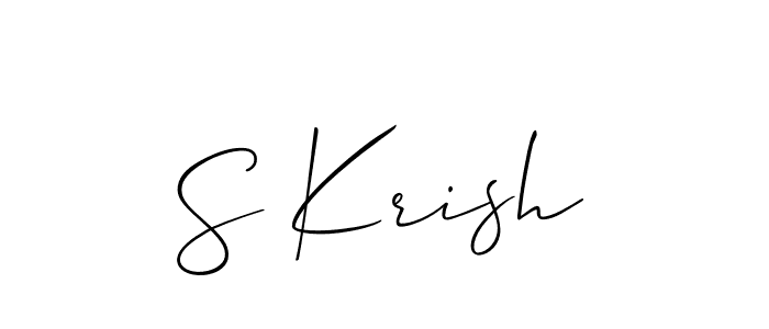 You can use this online signature creator to create a handwritten signature for the name S Krish. This is the best online autograph maker. S Krish signature style 2 images and pictures png