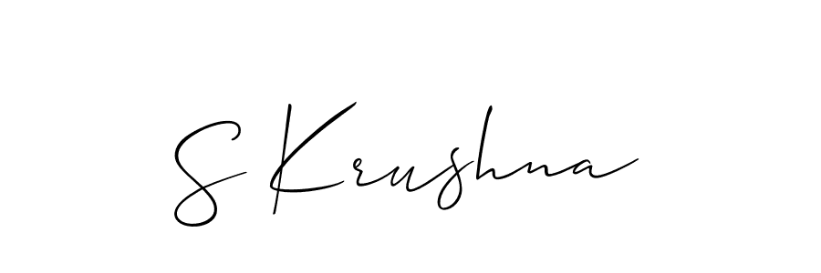 You should practise on your own different ways (Allison_Script) to write your name (S Krushna) in signature. don't let someone else do it for you. S Krushna signature style 2 images and pictures png