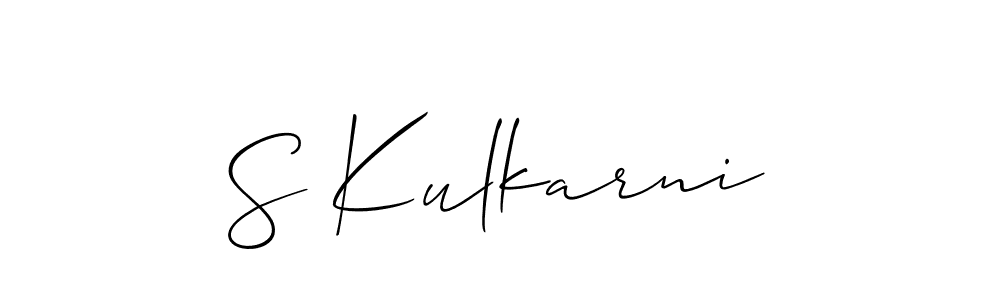 Similarly Allison_Script is the best handwritten signature design. Signature creator online .You can use it as an online autograph creator for name S Kulkarni. S Kulkarni signature style 2 images and pictures png