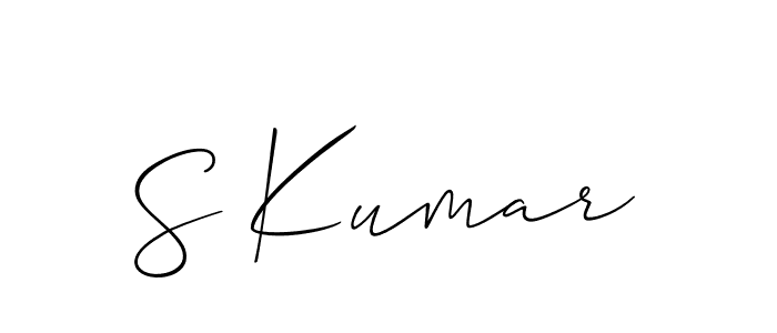 It looks lik you need a new signature style for name S Kumar. Design unique handwritten (Allison_Script) signature with our free signature maker in just a few clicks. S Kumar signature style 2 images and pictures png