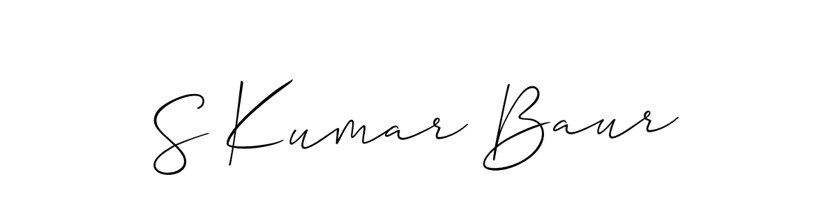 if you are searching for the best signature style for your name S Kumar Baur. so please give up your signature search. here we have designed multiple signature styles  using Allison_Script. S Kumar Baur signature style 2 images and pictures png