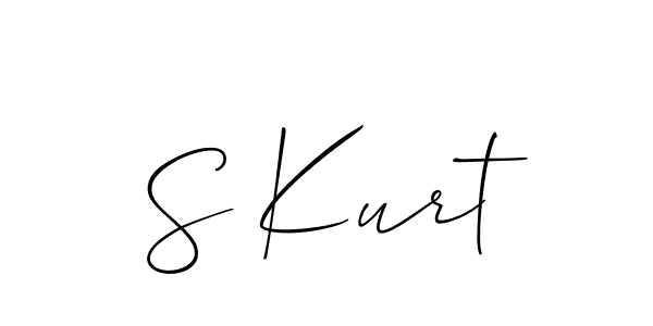 You should practise on your own different ways (Allison_Script) to write your name (S Kurt) in signature. don't let someone else do it for you. S Kurt signature style 2 images and pictures png