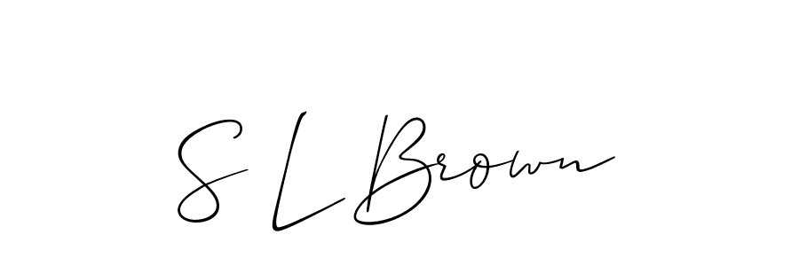 Make a beautiful signature design for name S L Brown. With this signature (Allison_Script) style, you can create a handwritten signature for free. S L Brown signature style 2 images and pictures png