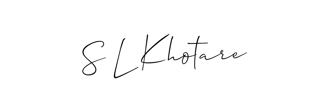 Create a beautiful signature design for name S L Khotare. With this signature (Allison_Script) fonts, you can make a handwritten signature for free. S L Khotare signature style 2 images and pictures png