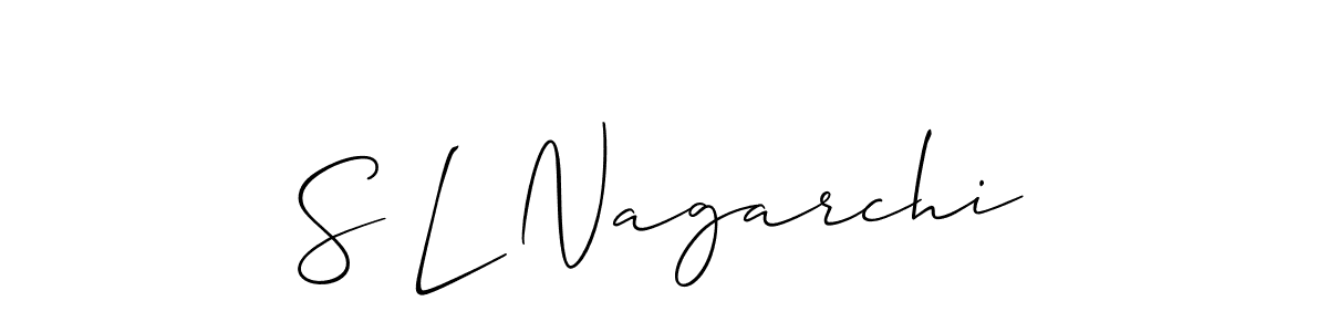 How to Draw S L Nagarchi signature style? Allison_Script is a latest design signature styles for name S L Nagarchi. S L Nagarchi signature style 2 images and pictures png