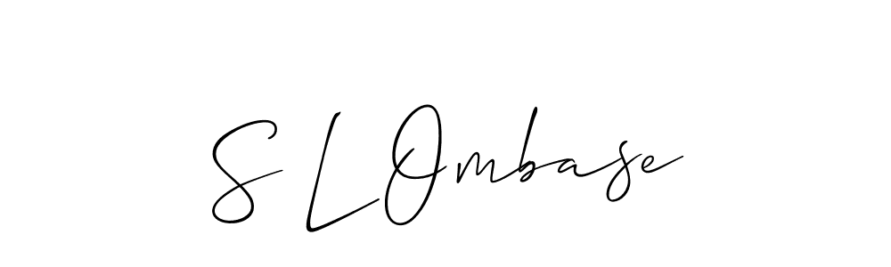 Also we have S L Ombase name is the best signature style. Create professional handwritten signature collection using Allison_Script autograph style. S L Ombase signature style 2 images and pictures png