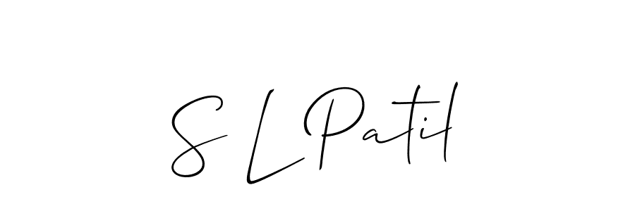 Allison_Script is a professional signature style that is perfect for those who want to add a touch of class to their signature. It is also a great choice for those who want to make their signature more unique. Get S L Patil name to fancy signature for free. S L Patil signature style 2 images and pictures png