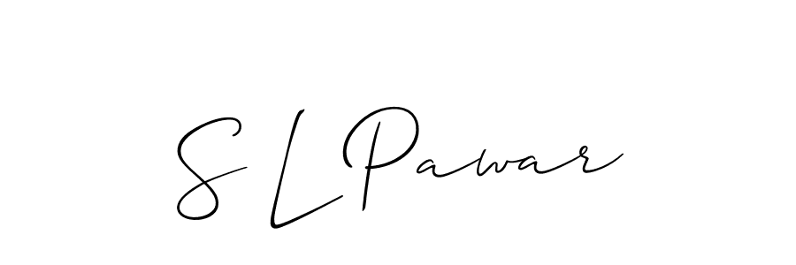 You should practise on your own different ways (Allison_Script) to write your name (S L Pawar) in signature. don't let someone else do it for you. S L Pawar signature style 2 images and pictures png