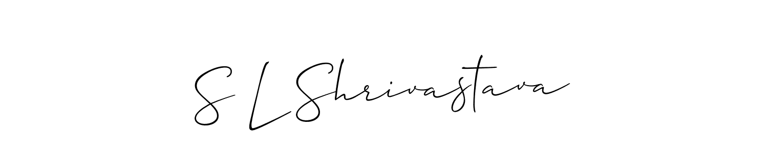 Also we have S L Shrivastava name is the best signature style. Create professional handwritten signature collection using Allison_Script autograph style. S L Shrivastava signature style 2 images and pictures png