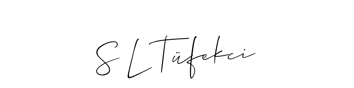 How to make S L Tüfekci signature? Allison_Script is a professional autograph style. Create handwritten signature for S L Tüfekci name. S L Tüfekci signature style 2 images and pictures png