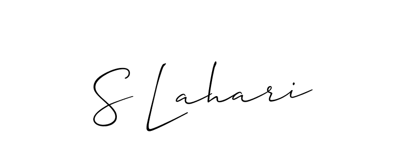 You can use this online signature creator to create a handwritten signature for the name S Lahari. This is the best online autograph maker. S Lahari signature style 2 images and pictures png