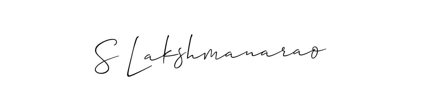 How to make S Lakshmanarao signature? Allison_Script is a professional autograph style. Create handwritten signature for S Lakshmanarao name. S Lakshmanarao signature style 2 images and pictures png