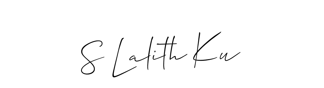 How to make S Lalith Ku signature? Allison_Script is a professional autograph style. Create handwritten signature for S Lalith Ku name. S Lalith Ku signature style 2 images and pictures png