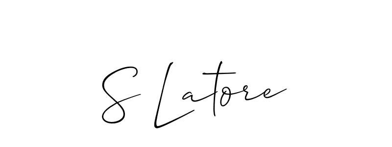 How to Draw S Latore signature style? Allison_Script is a latest design signature styles for name S Latore. S Latore signature style 2 images and pictures png