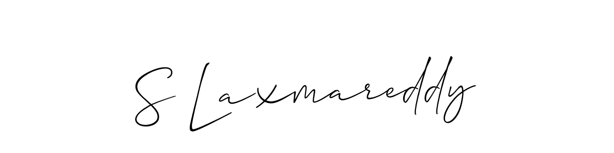 Make a beautiful signature design for name S Laxmareddy. With this signature (Allison_Script) style, you can create a handwritten signature for free. S Laxmareddy signature style 2 images and pictures png
