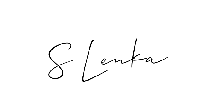 Make a beautiful signature design for name S Lenka. Use this online signature maker to create a handwritten signature for free. S Lenka signature style 2 images and pictures png