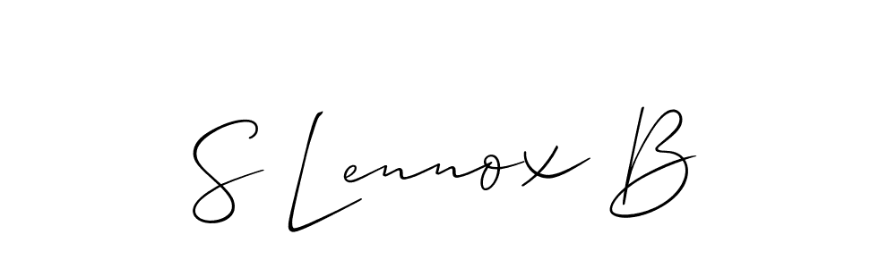 Make a beautiful signature design for name S Lennox B. With this signature (Allison_Script) style, you can create a handwritten signature for free. S Lennox B signature style 2 images and pictures png