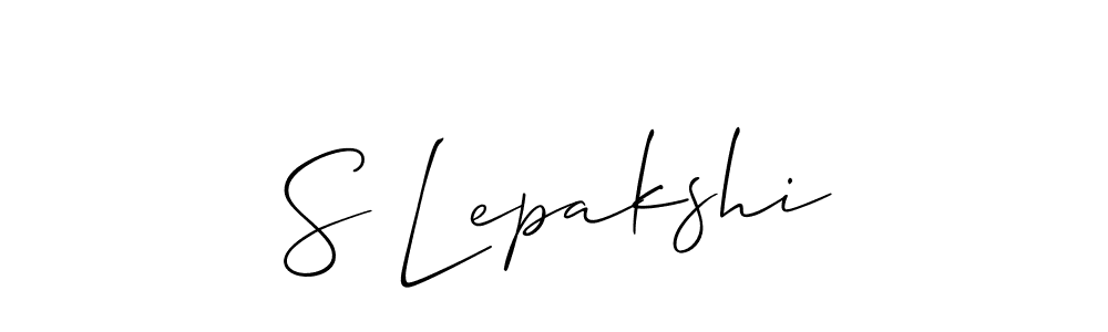 How to make S Lepakshi signature? Allison_Script is a professional autograph style. Create handwritten signature for S Lepakshi name. S Lepakshi signature style 2 images and pictures png