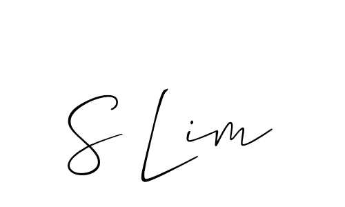 You should practise on your own different ways (Allison_Script) to write your name (S Lim) in signature. don't let someone else do it for you. S Lim signature style 2 images and pictures png