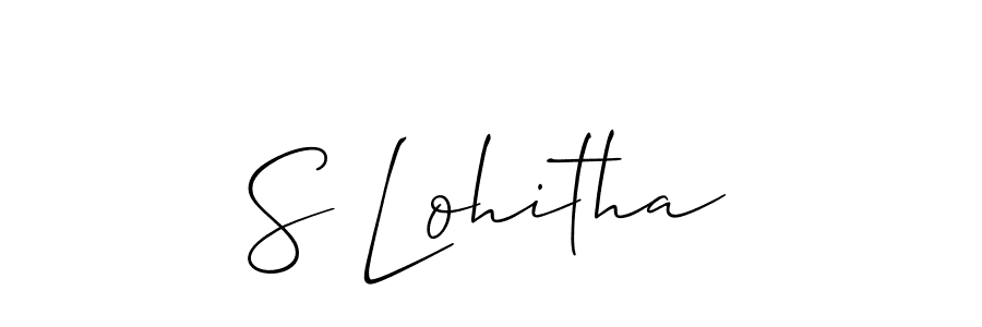 Make a beautiful signature design for name S Lohitha. With this signature (Allison_Script) style, you can create a handwritten signature for free. S Lohitha signature style 2 images and pictures png