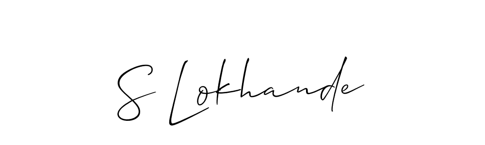 How to make S Lokhande signature? Allison_Script is a professional autograph style. Create handwritten signature for S Lokhande name. S Lokhande signature style 2 images and pictures png