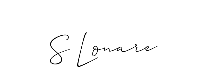 Once you've used our free online signature maker to create your best signature Allison_Script style, it's time to enjoy all of the benefits that S Lonare name signing documents. S Lonare signature style 2 images and pictures png