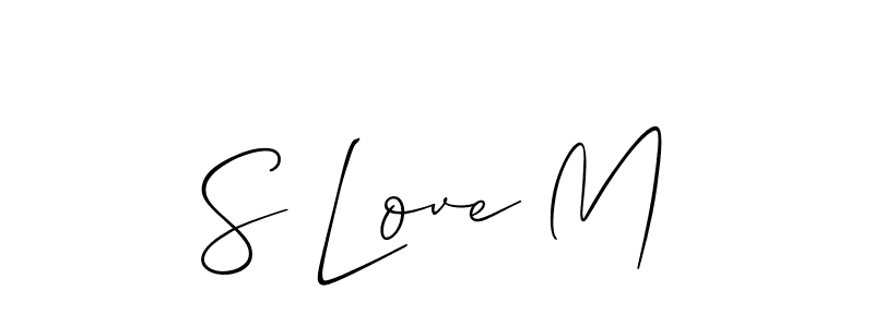 Create a beautiful signature design for name S Love M. With this signature (Allison_Script) fonts, you can make a handwritten signature for free. S Love M signature style 2 images and pictures png