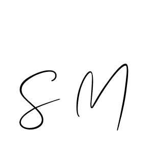 Design your own signature with our free online signature maker. With this signature software, you can create a handwritten (Allison_Script) signature for name S M. S M signature style 2 images and pictures png