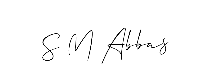 Create a beautiful signature design for name S M Abbas. With this signature (Allison_Script) fonts, you can make a handwritten signature for free. S M Abbas signature style 2 images and pictures png
