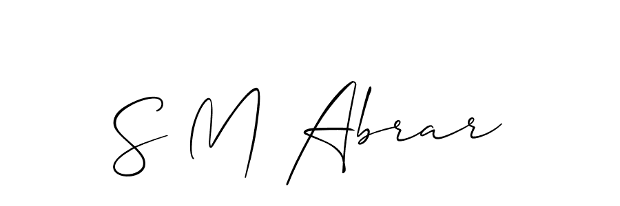 How to make S M Abrar signature? Allison_Script is a professional autograph style. Create handwritten signature for S M Abrar name. S M Abrar signature style 2 images and pictures png