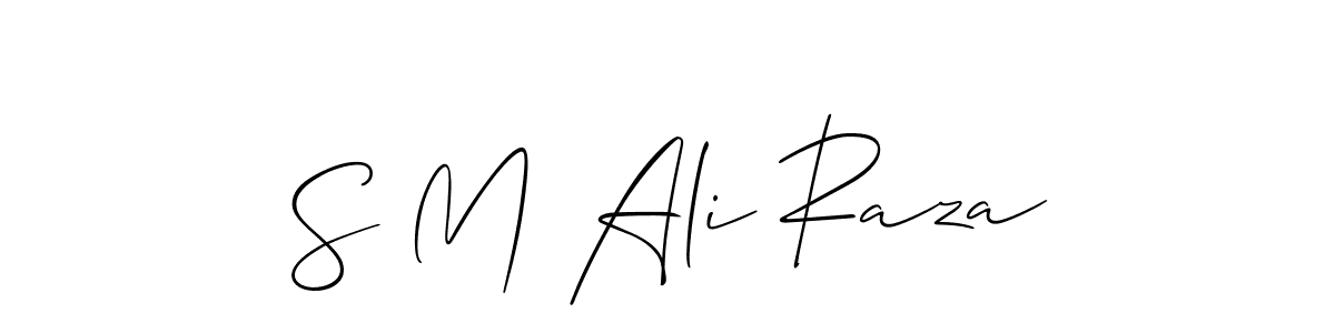Allison_Script is a professional signature style that is perfect for those who want to add a touch of class to their signature. It is also a great choice for those who want to make their signature more unique. Get S M Ali Raza name to fancy signature for free. S M Ali Raza signature style 2 images and pictures png