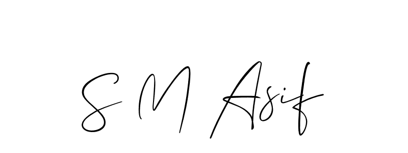 Best and Professional Signature Style for S M Asif. Allison_Script Best Signature Style Collection. S M Asif signature style 2 images and pictures png