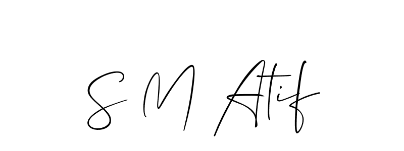 Once you've used our free online signature maker to create your best signature Allison_Script style, it's time to enjoy all of the benefits that S M Atif name signing documents. S M Atif signature style 2 images and pictures png